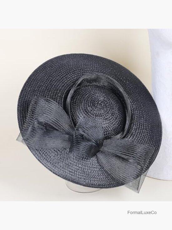 Church Derby Hat Tea Party Wide Brim Clip Headband Fascinator Women main image 4